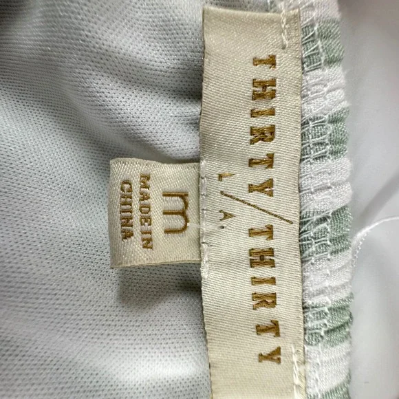 Thirty Thirty Gingham Dress M Green Ruffle Tier Cottagecore Romantic Puff Sleeve - Picture 3 of 8